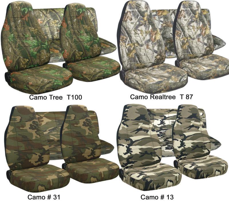  jeep wrangler tj 97-06  front + rear car seat covers  camouflage choose  color