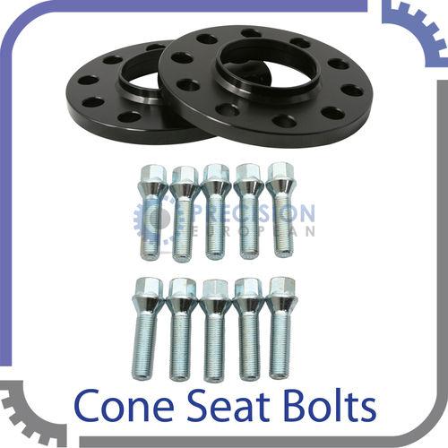 12mm 5x120 hubcentric black wheel spacers (72.56) + 10pc silver lug bolts
