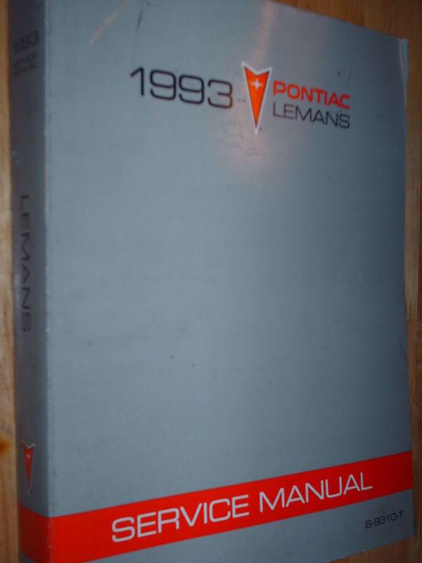 1993 pontiac lemans shop manual original le mans book!