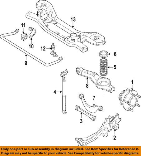 Mazda oem gs1d2615xb axle bearing & hub assembly/rear wheel hub & bearing