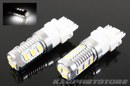 2x 3157/3156 5630 chip white 12-smd led parking front signal daytime light bulbs