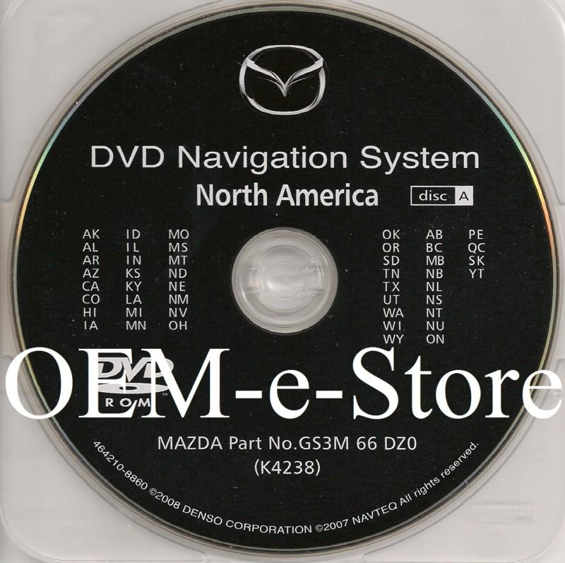 2009 2010 mazda 6 mazda6 navigation system oem dvd map west coast u.s + canada