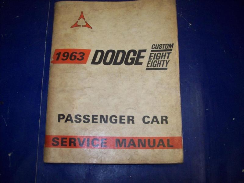 1963 63 dodge custom 880 factory shop service manual