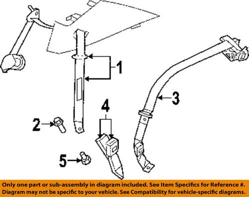 Mopar oem 6104233aa rear seat belts-outer belt assembly bolt