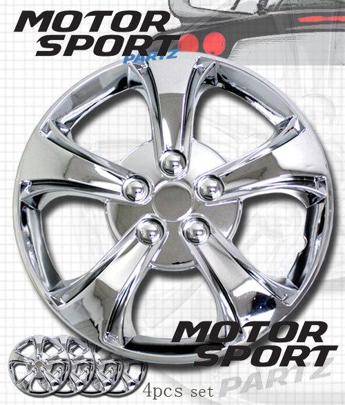 Chrome wheel rim skin cover 4pc set style 616 hubcaps 14" inches 14 inch hub cap