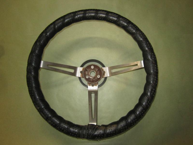 Jeep cj 76-86 - steering wheel || leather wrapped  77 78 79 80 81 82 83 84 85