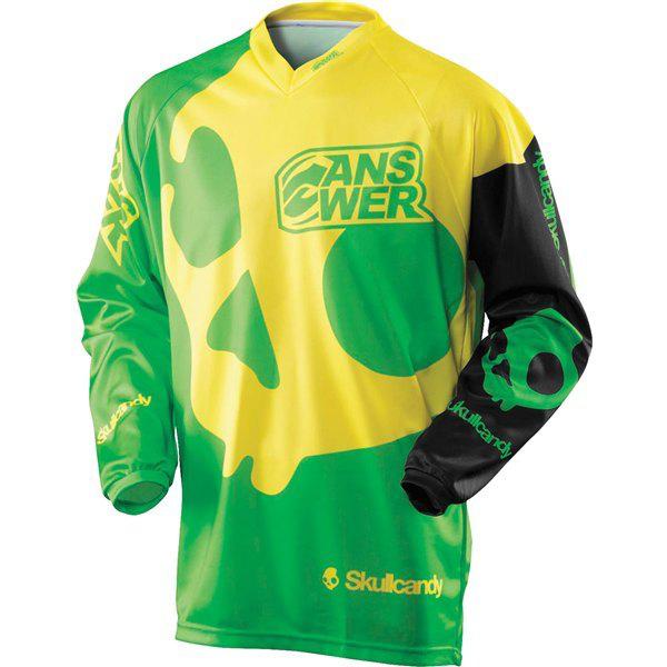 Green/yellow m answer racing skullcandy 50/50 jersey 2014 model