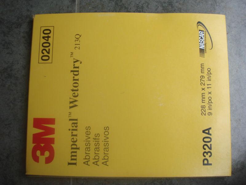  3m imperial wetordry abrasive 50 sheets 320 grit sand paper 9x11 inch