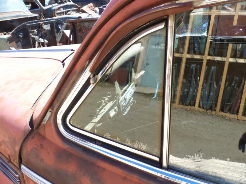 40 buick left door vent window glass wing frame