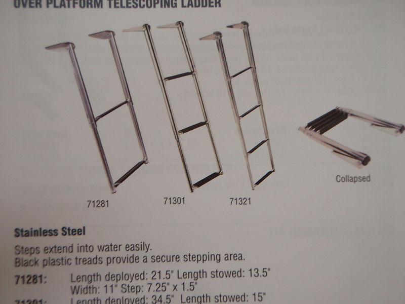 Ladder telescoping over swim platform 4 step 5071321 
