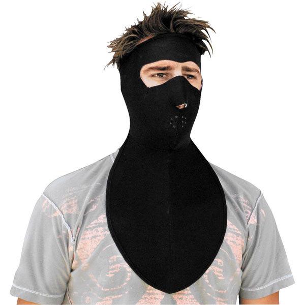 Black zan headgear neoprene full face mask with neck shield