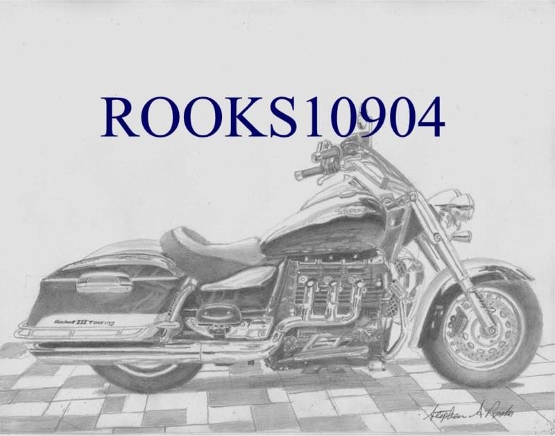2011 triumph rocket iii motorcycle art print     