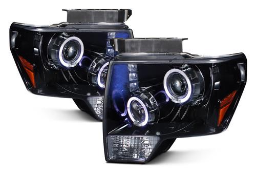 Spec-d 2lhpf15009gtm - ford f-150 dual halo projector headlights 2 pcs w leds