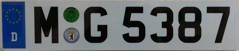 Custom german license plate & custom frame