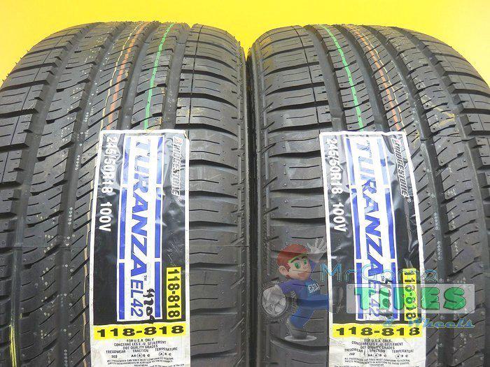 2 new tires 245/50/18 bridgestone turanza el42 * free m&b * 2455018 24550r18