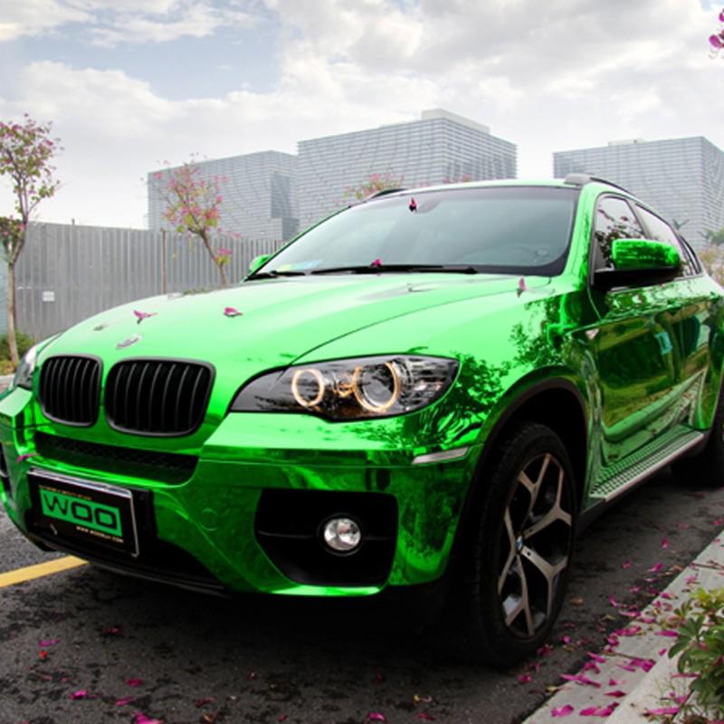 【green】【a4 size sample】air/bubble free【mirror chrome】vehicle wrap vinyl sticker