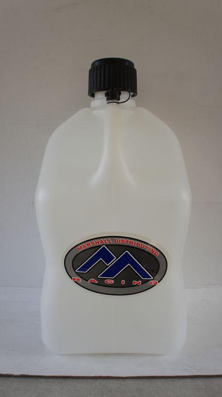 Marshalls vp racing white 5 gallon racing fuel jug utility gas can 