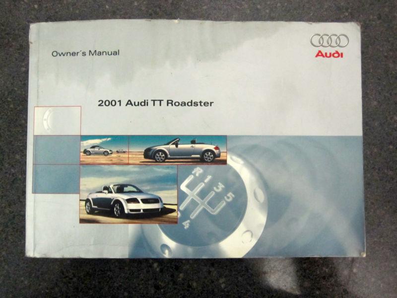 2001 audi tt roadster owners owner's manual book guide