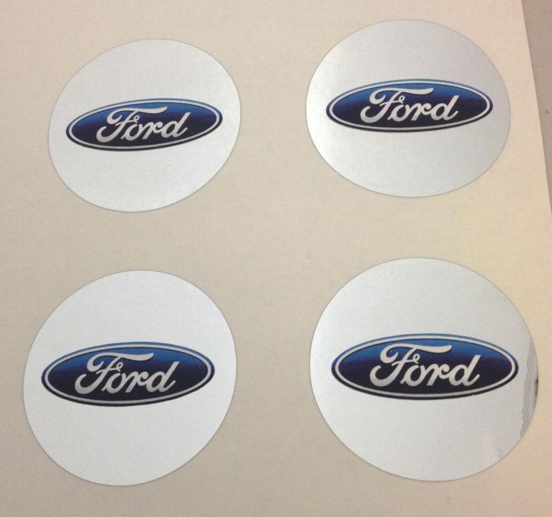 4 new chrome ford center wheel cap decals stickers emblem badge nameplate