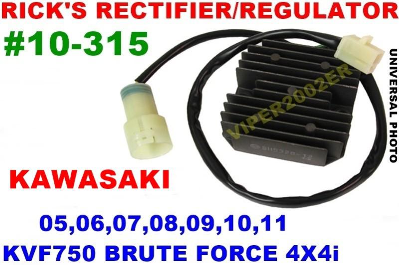 Rick's rectifier regulator kawasaki 05,06,07-11 kvf750 brute force 4x4i #10-315