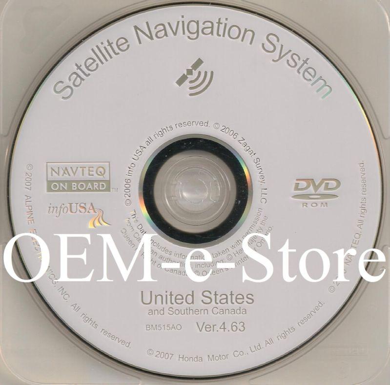 2007 2008 2009 honda ridgeline rtl rts navigation white dvd map v4.63 u.s canada