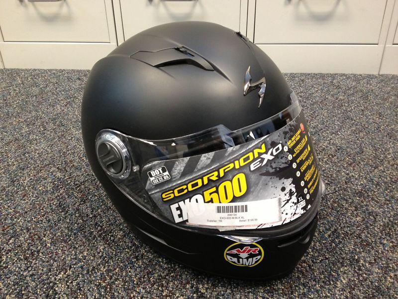Scorpion helmet exo-500 matte black extra small dot approved brand new street  