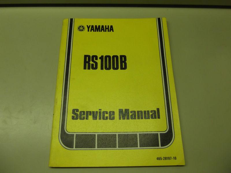 Yamaha  rs100b service manual yamaha motor co.,ltd