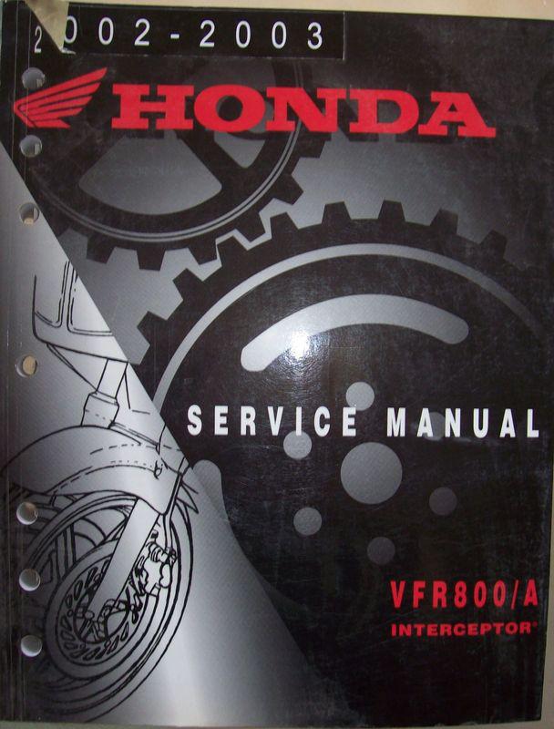 Honda service manual for vfr800/a 2002-2003