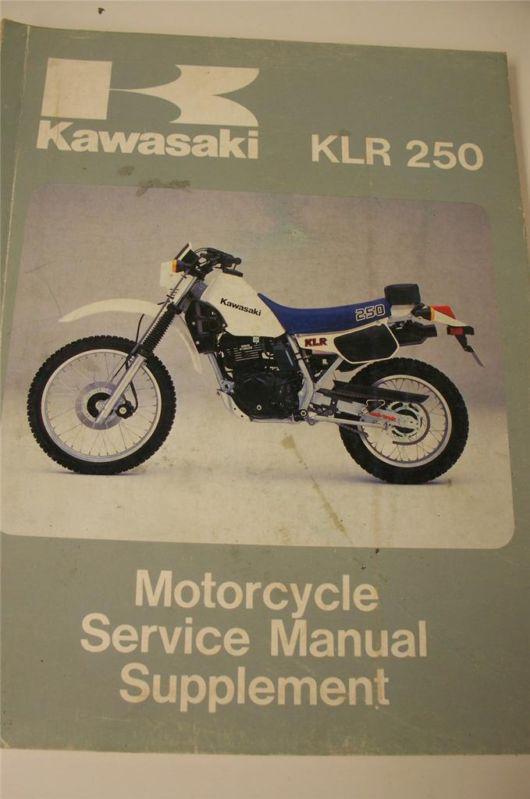 Tc 1985 kawasaki klr 250 motorcycle service manual supplement