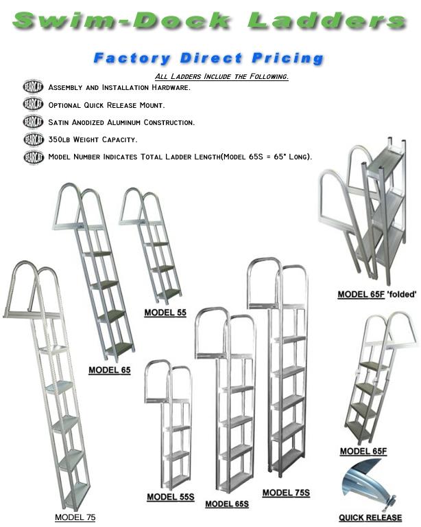 **new 5-step angled dock/swim/pontoon ladder