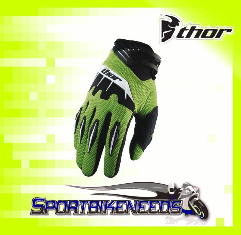 Thor 2012 youth spectrum glove green size xx-small xxs