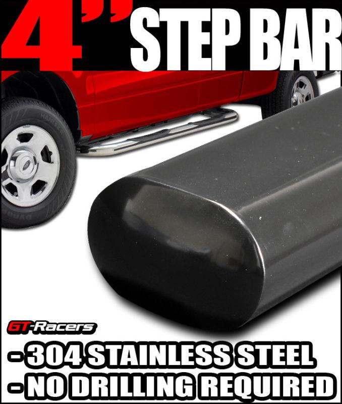 4"oval side step nerf bars running boards 99-13 chevy silverado/sierra reg cab b