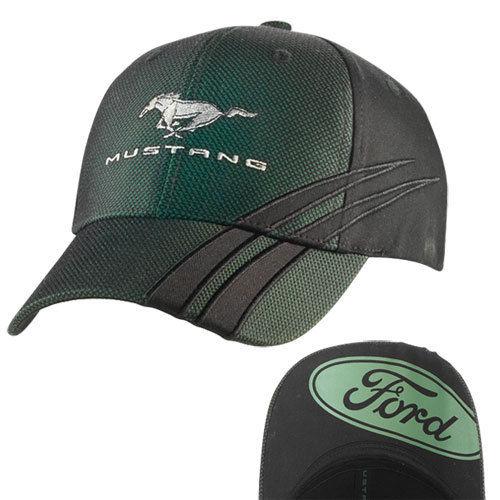 New ford mustang bullitt green hat/cap with silver pony embroidery & black mesh!