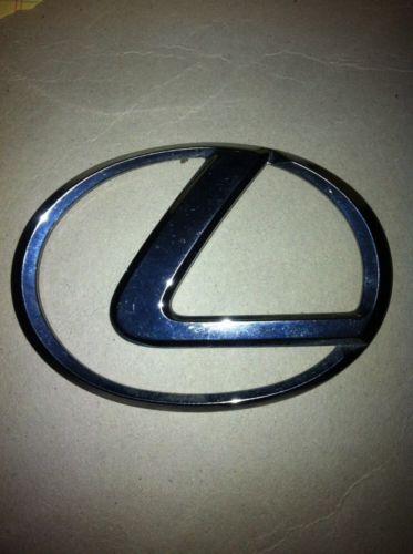Lexus emblem logo badge front rear oem used chrome flat back 90-13 decal trunk