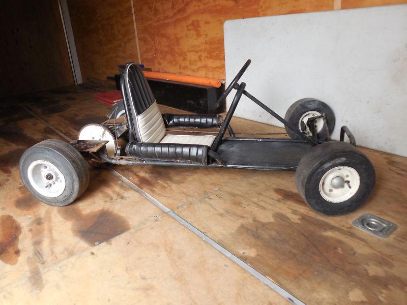 Vintage go kart racing simplex dead axle with live axle conversion nice kart mac