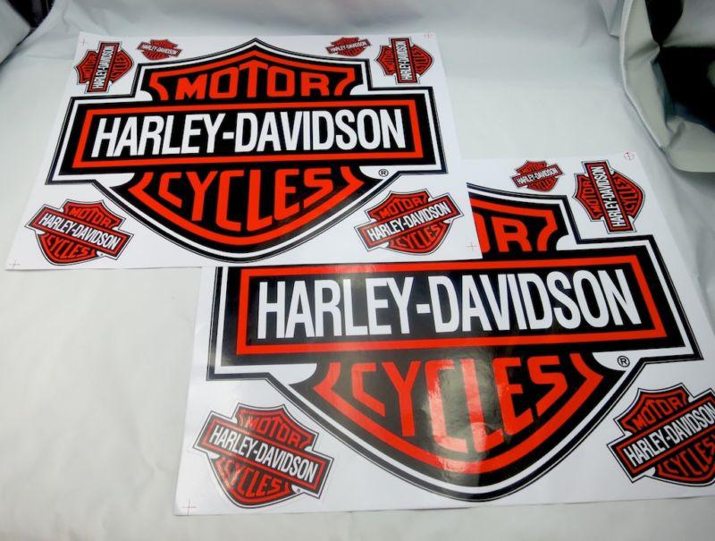 Harley davidson motorcycles sticker (#7pcs) 14 x 10.5" - lot of 2, free shipping