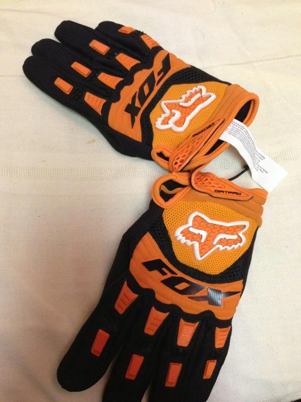 Fox racing dirtpaw gloves orange small new never worn no reserve no tags