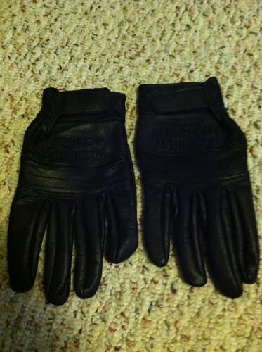 Genuine harley davidson xl motorcycle leather gloves black 