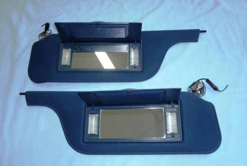 Mint original pair 80-92 fleetwood brougham & deville sun visors vanity mirrors