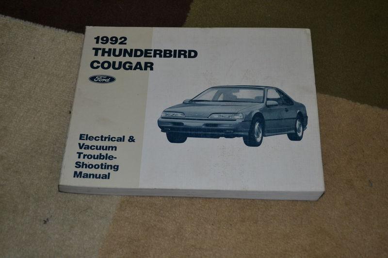 1992 ford thunderbird mercury cougar electrical & vacuum trouble manual evtm