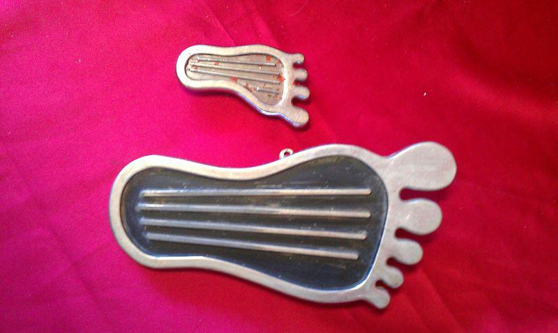 Cal- custom barefoot gas pedal & dimmer switch cover chrome - vintage 