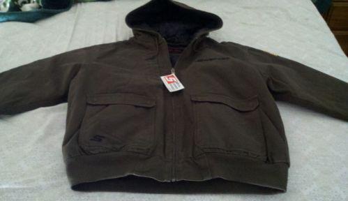 New snap on tools heavy canvas hooded coat size xl with tags snapon lined jacket