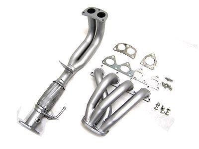 97-01 prelude h22 obx silver coated header exhaust 