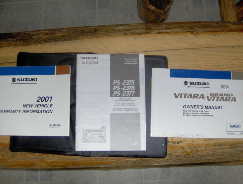 2001 suzuki vitara / grand vitara owners manual
