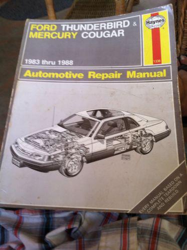 Haynes repair manual for 1983-1988 ford thunderbird
