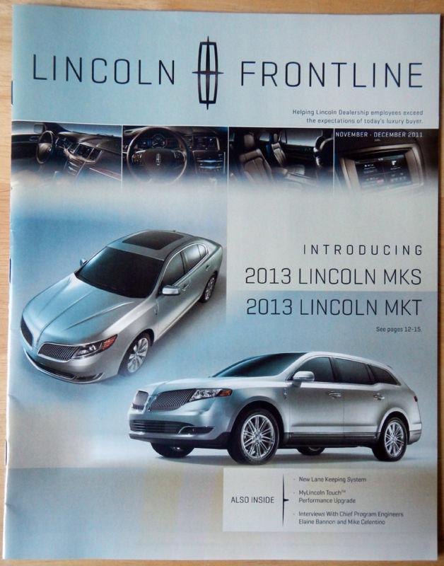 Lincoln frontline magazine brochure nov dec 2011 issue ft 2013 lincoln mks & mkt
