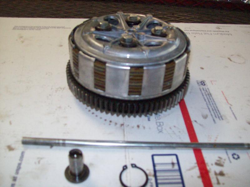 '75 honda 360e clutch assembly with clutch drum - shaft - miss. parts 
