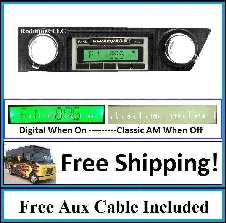 1966-1967 cutlass radio w/ free aux cable + 230 stereo free shipping **