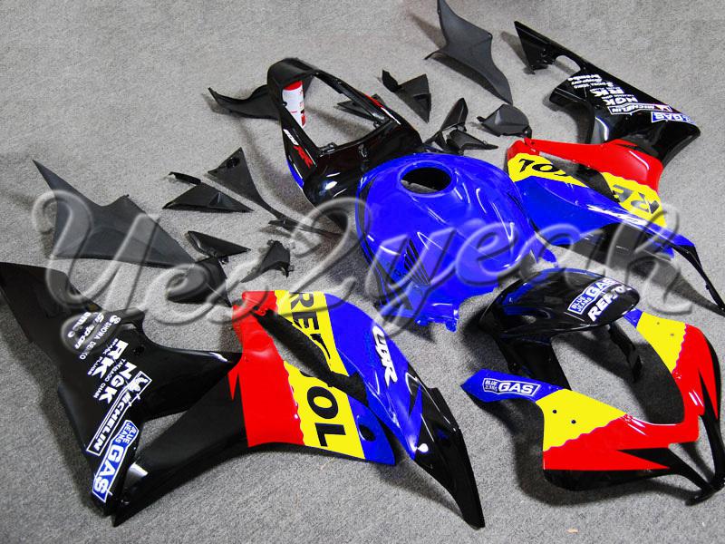 Injection molded fit 2007 2008 cbr600rr 07 08 repsol blue fairing zn195