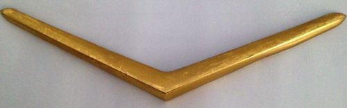 1956 plymouth nos mopar grille gold &#034;v&#034; emblem ornament belvedere savoy fury